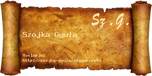 Szojka Gyula névjegykártya